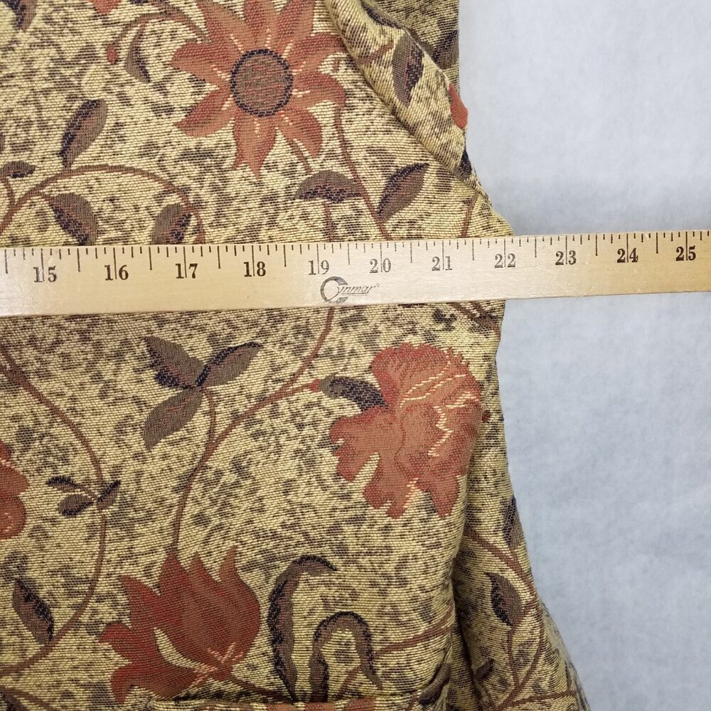 Lambrini Blazer Jacket Women XL Tweed Tapestry Gold Floral Heart Coat Button Vtg - Picture 16 of 16